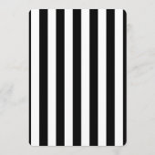 Black and White Stripe Rehearsal Dinner Invitation Kaart (Achterkant)