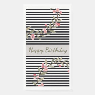 Black And White Stripe Servet