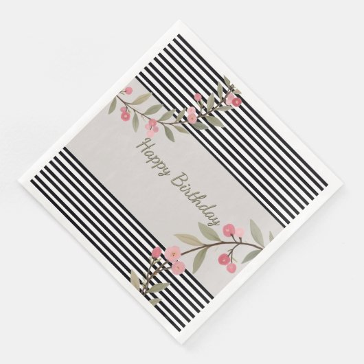 Black And White Stripe Servet (Hoek)