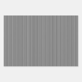 Black and white stripe simple Christmas holiday Inpakpapier Vel