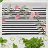 Black and white stripe theedoek (Gevouwen)