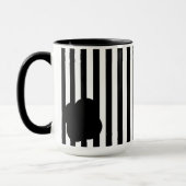 Black and White Stripe Two-Tone Mug Mok (Links)