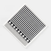 Black and White Stripe Vakantiethema Servet (Hoek)