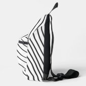Black and white striped Abstract minimal Monogram  Sling Bag (Rechts)