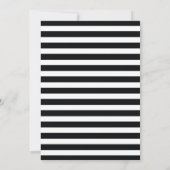 Black and White Striped Bridal Shower Invitation Kaart (Achterkant)