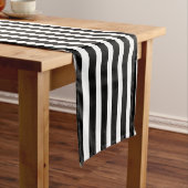 Black and White  Striped Medium Tafelloper (Voorbeeld)