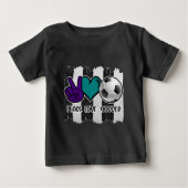Black and White Striped Peace Soccer (Voorkant)