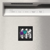 Black and White Striped Peace Soccer Magneet (Insitu (Vaatwasser))