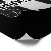 Black and White Striped Peace Soccer Poster (Hoek)