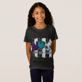 Black and White Striped Peace Soccer T-shirt (Voorkant volledig)