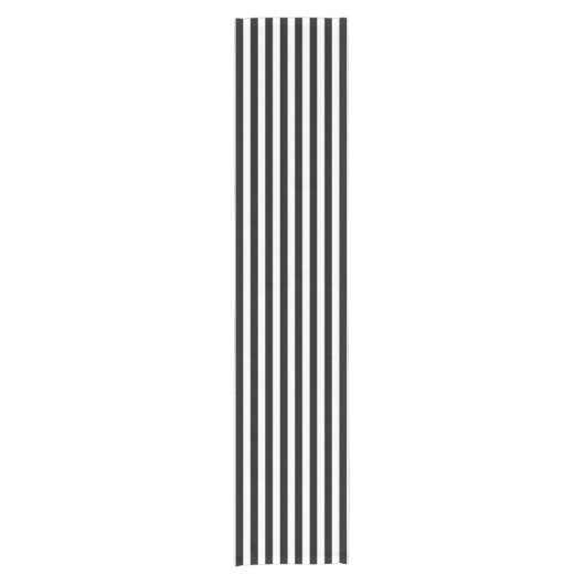 Black and White Striped Table Runner Korte Tafelloper (Voorkant)