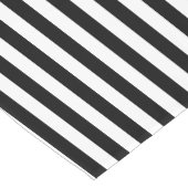 Black and White Striped Table Runner Korte Tafelloper (Hoek)