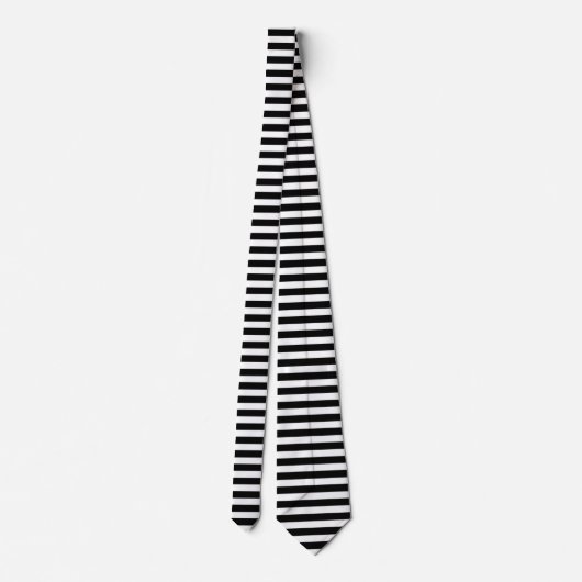 Black and White Stripes Pattern Classy Elegant Stropdas (Achterkant)