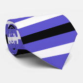 Black and White Stripes Pattern Modern Iris Stropdas (Opgerold)