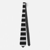 Black and White Stripes Pattern Modern Jet Stropdas (Voorkant)