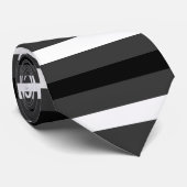 Black and White Stripes Pattern Modern Jet Stropdas (Opgerold)