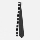 Black and White Stripes Pattern Modern Jet Stropdas (Achterkant)