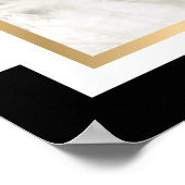 Black and White Stripes Photo Weddenschap Welkomst Poster (Hoek)