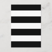 Black and White Stripes Wedding Guest Details Informatiekaartje (Achterkant)