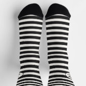 Black and white stripes with your initials sokken (Top)
