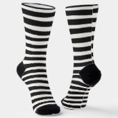 Black and white stripes with your initials sokken (Gebogen)