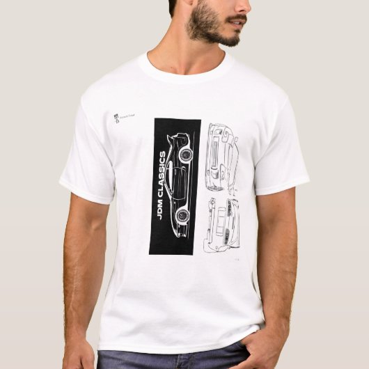 Black and White Supra Tee | Piston & Thread T-shirt (Voorkant)