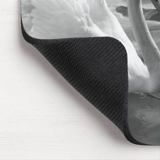 Black and White Swans Mousepad Muismat (Hoek)