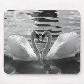 Black and White Swans Mousepad Muismat (Voorkant)