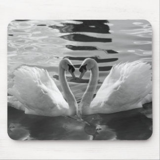Black and White Swans Mousepad Muismat
