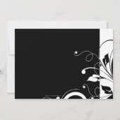 Black and White Swirl Corporate Party uitnodiging (Achterkant)