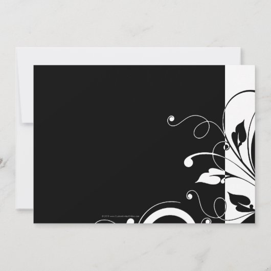 Black and White Swirl Corporate Party uitnodiging (Achterkant)