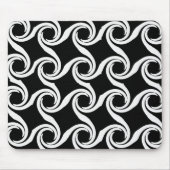 Black and White Swirl Pattern Mousepad Muismat (Voorkant)