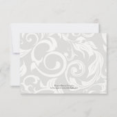 Black and White Swirl Weddenschap Hartelijk dank Bedankkaart (Achterkant)