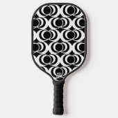 Black and White Swirls Pickleball Paddle (Achterkant)