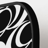 Black and White Swirls Pickleball Paddle (Links Detail)