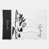 Black and White Sydney, Australië Theedoek (Horizontaal)