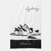 Black and White Sydney, Australië Theedoek (Verticaal)