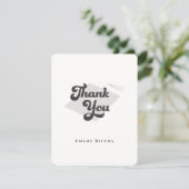 Black and White Tassel Thank You Card Bedankkaart (Staand voorkant)