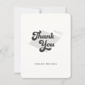 Black and White Tassel Thank You Card Bedankkaart (Voorkant)