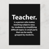 Black and White Teacher Appreciation Briefkaart (Voorkant)