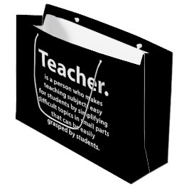 Black and White Teacher Appreciation Quote Groot Cadeauzakje