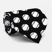 Black and White Tennis Ball Pattern Athletic Style