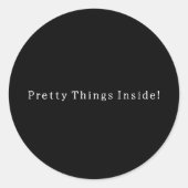 Black And White Text Pretty Things Quote Sticker (Voorkant)