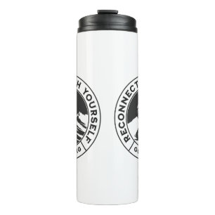 Black and White Thermal Tumbler voor wandelaars Thermosbeker
