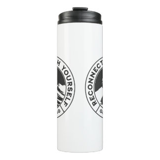 Black and White Thermal Tumbler voor wandelaars Thermosbeker