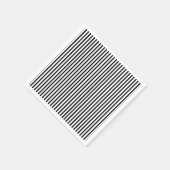Black and White Thin Pinstripe Servet (Hoek)