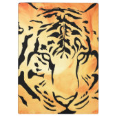 Black and White Tiger Silhouette Klembord (Achterkant)