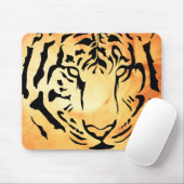 Black and White Tiger Silhouette Muismat (Met muis)