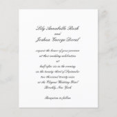 Black and White Timeless Budget Wedding Invitation Flyer (Voorkant)