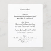 Black and White Timeless Budget Wedding Menu (Voorkant)